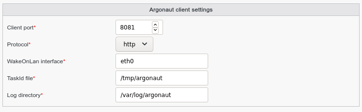 Informations related to Argonaut Client