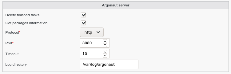 Informations related to Argonaut Server