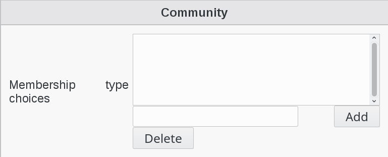 Picture of Community options in FusionDirectory