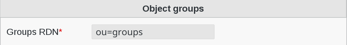 Image of Object groups menu in FusionDirectory