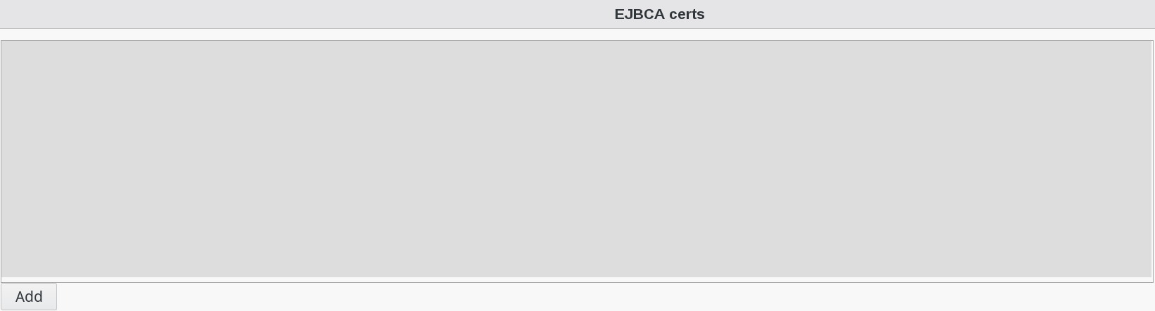 Picture of EJBCA certs window in FusionDirectory