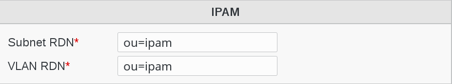 Picture of Ipam configuration in FusionDirectory