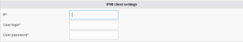 Picture of Ipmi client settings screen in FusionDirectory