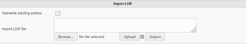 Picture of ldif import tab in FusionDirectory
