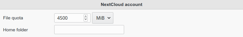 Picture of NextCloud Account in FusionDirectory