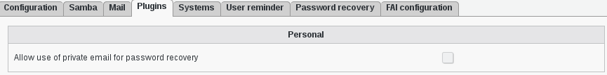 Picture of Personal private email option in FusionDirectory