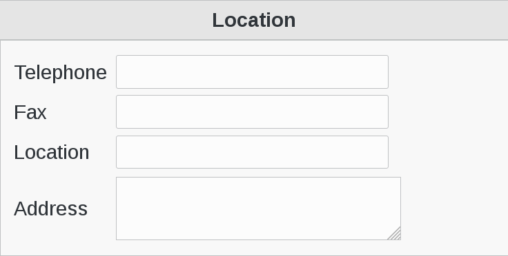 Picture of Establishment location menu in FusionDirectory