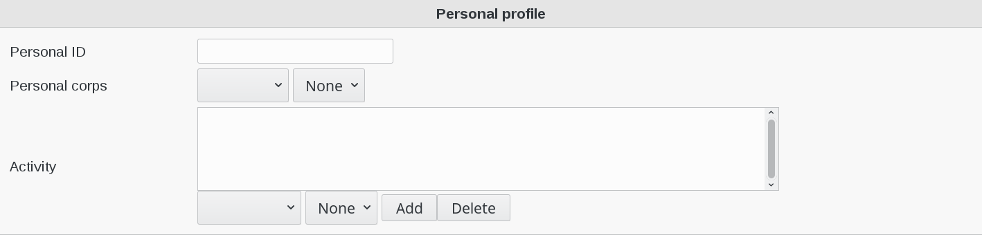 Picture of personal profile settings in FusionDirectory