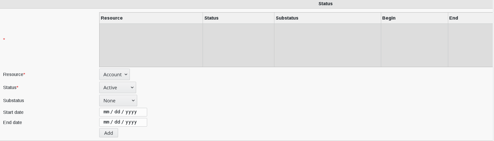Picture of SupAnn status settings menu in FusionDirectory