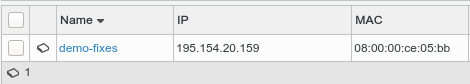 Picture of server in FusionDirectory with IP and MAC