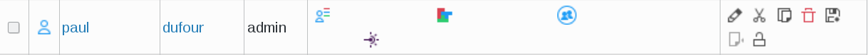 Picture of user line in FusionDirectory