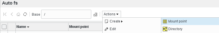Picture of Autofs mount point creation in FusionDirectory