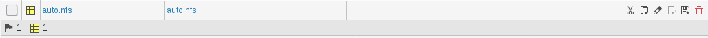 Picture of Autofs line created in FusionDirectory
