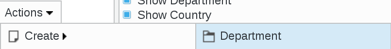 Picture of create department menu in FusionDirectory