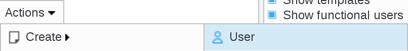 Picture of create user menu in FusionDirectory