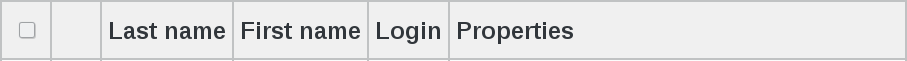 Picture of column headers in FusionDirectory