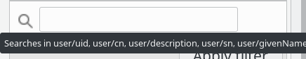 Picture of magnifying glass icon in FusionDirectory