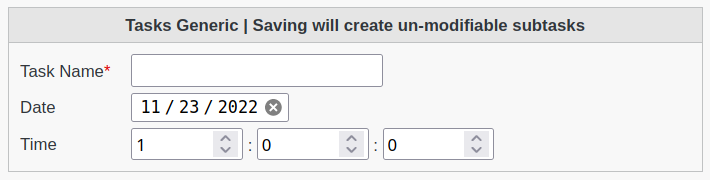 Picture of tasks creation within FusionDirectory