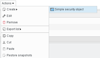 Picture of DSA create icon in FusionDirectory