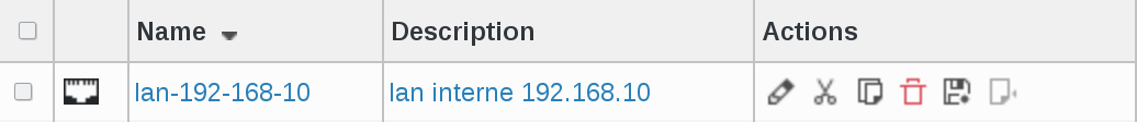 Picture of Ipam subnet line in FusionDirectory