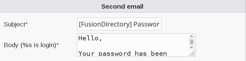 Picture of second email settings in FusionDirectory
