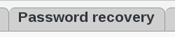 Picture of Password recovery tab in FusionDirectory