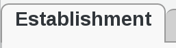Picture of Establishment tab in FusionDirectory