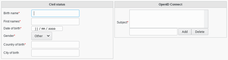 Picture of SupAnn France Connect tab