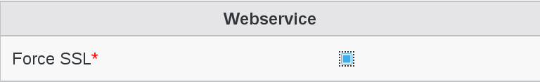 Picture of Websecrice configuration tab in FusionDirectory