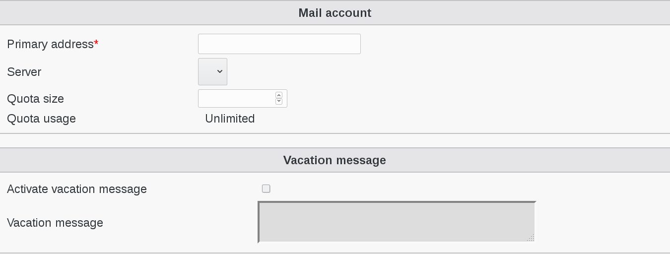 Picture of mail account entries in FusionDirectory