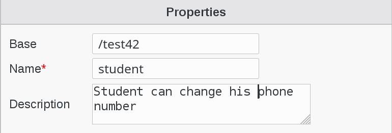 Picture of ACL role properties in FusionDirectory