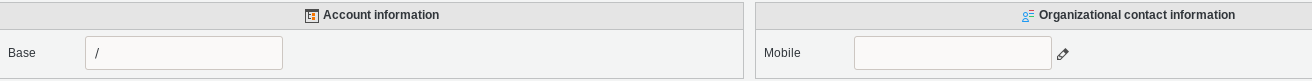 Picture of Organizational contact info fields in FusionDirectory