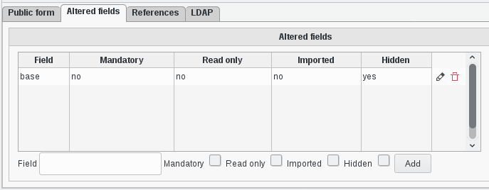 Public form second tab, "altered fields"