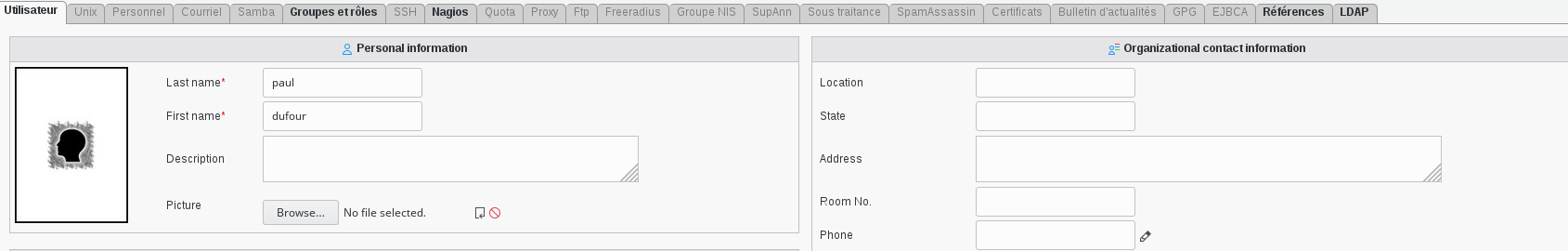 Picture of Audit author in FusionDirectory