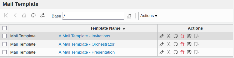 Picture of mail template within FusionDirectory