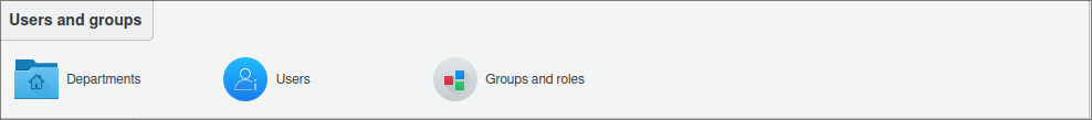 Users and Groups section in FusionDirectory