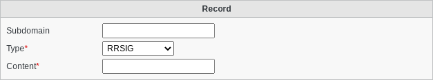 Screenshot of record type RRSIG