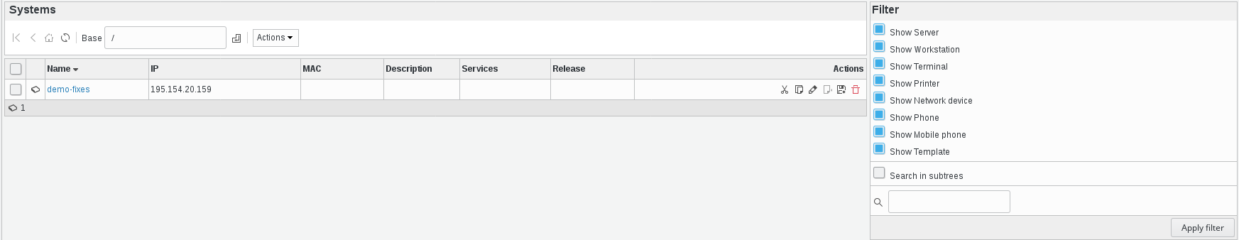 Picture of Server image in FusionDirectory