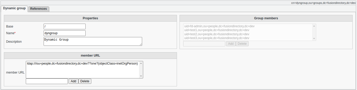 Picture of dynamic group edition dialog