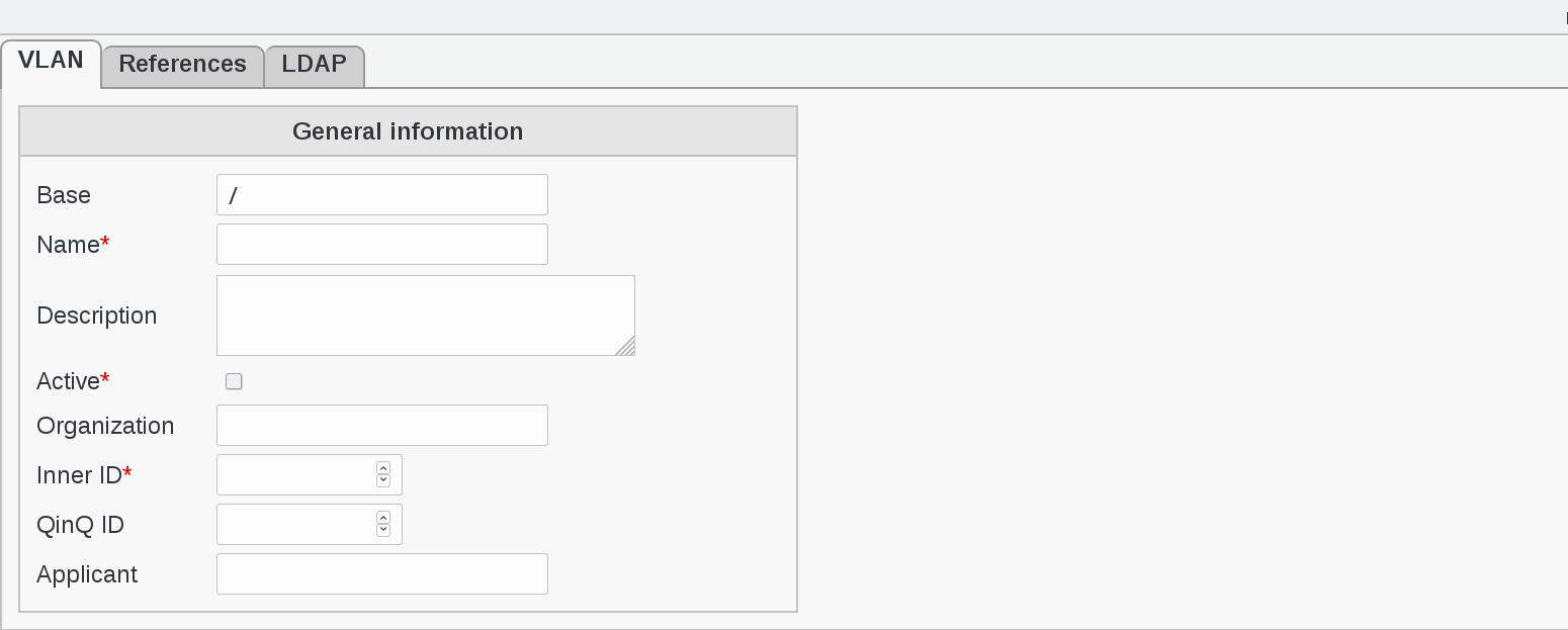 Picture of vlan configuration page in FusionDirectory