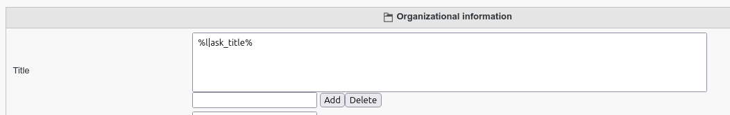 Picture of title section on user template in FusionDirectory
