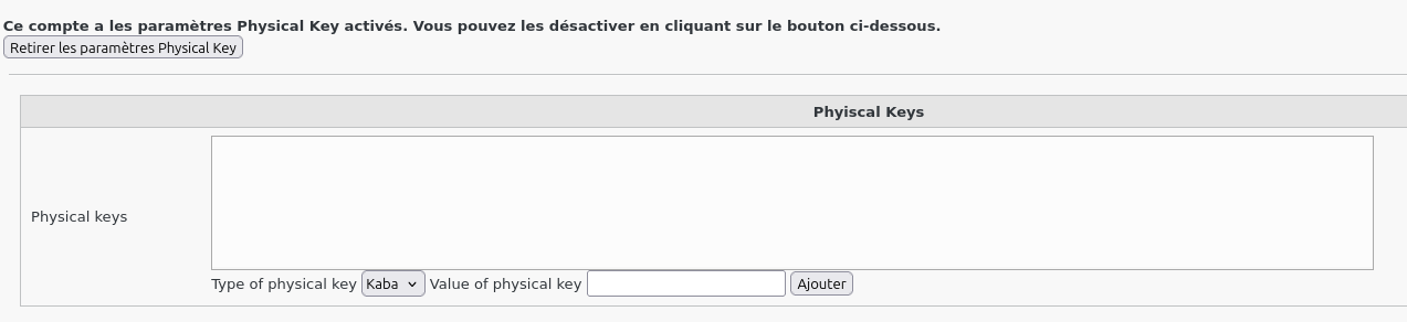 Picture of physical-key settings in FusionDirectory