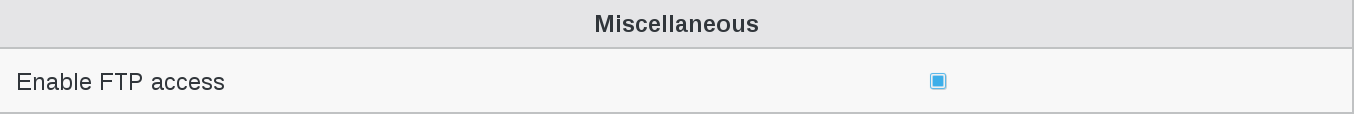 Picture of miscellaneous settings in FusionDirectory