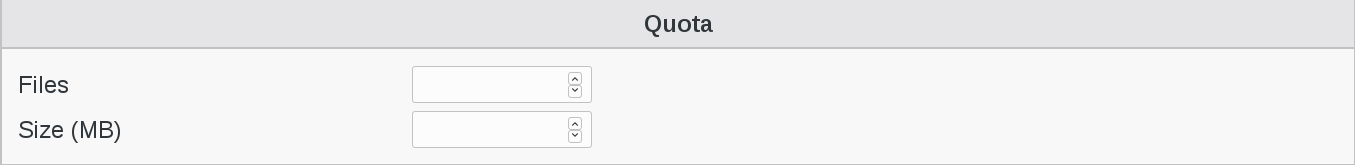 Picture of quota settings in FusionDirectory