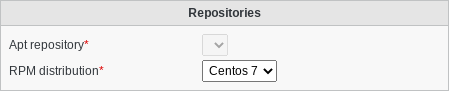 Screenshot of section Repositories of tab Subscription of type Subscription