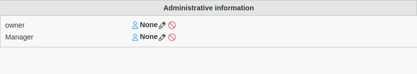 Screenshot of section Administrative information of tab SupAnn of an application