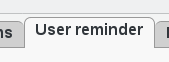 Picture of User reminder tab in FusionDirectory