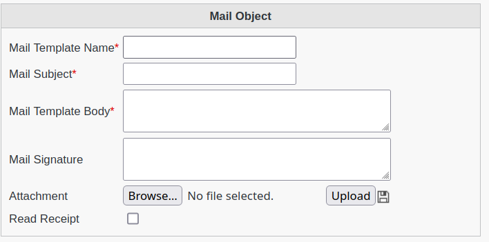 Picture of mail template creation within FusionDirectory